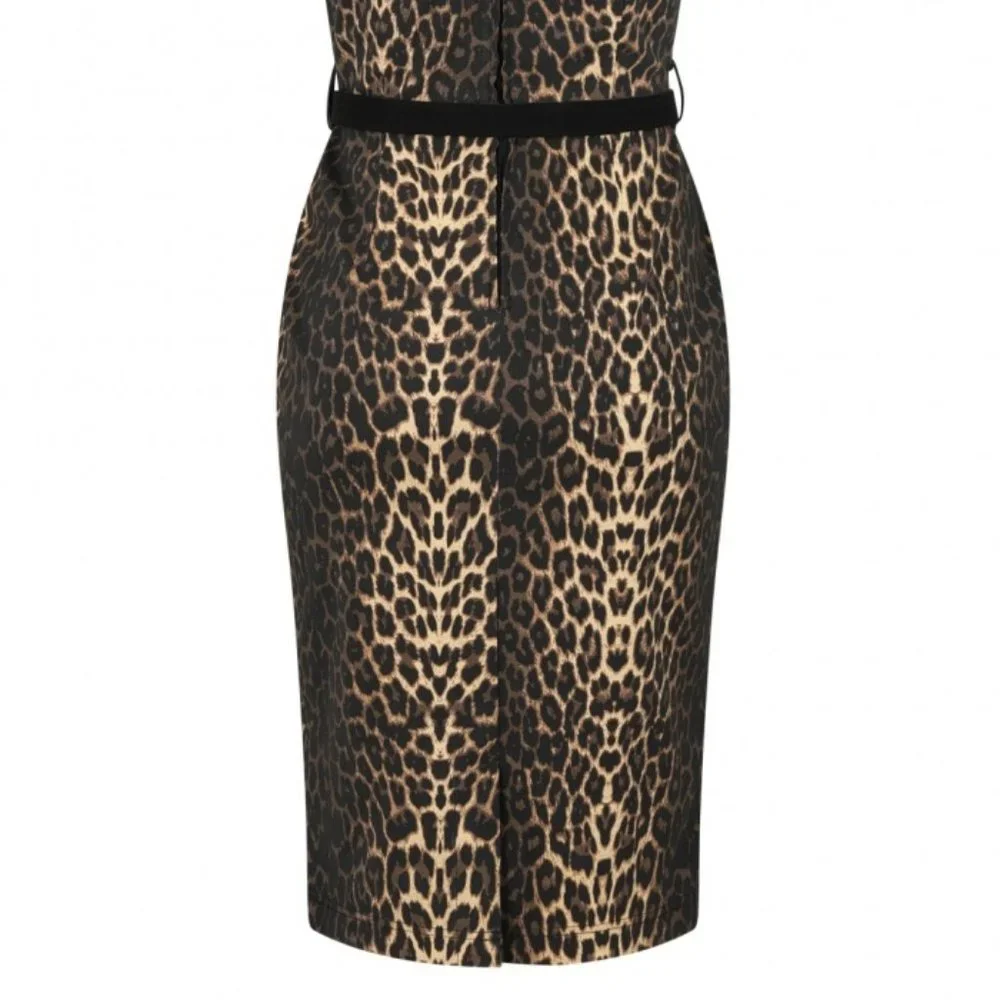 🤎 Brown and Black Leopard Pencil Skirt Dress Sizes S & XL left! - Picture 11 of 12
